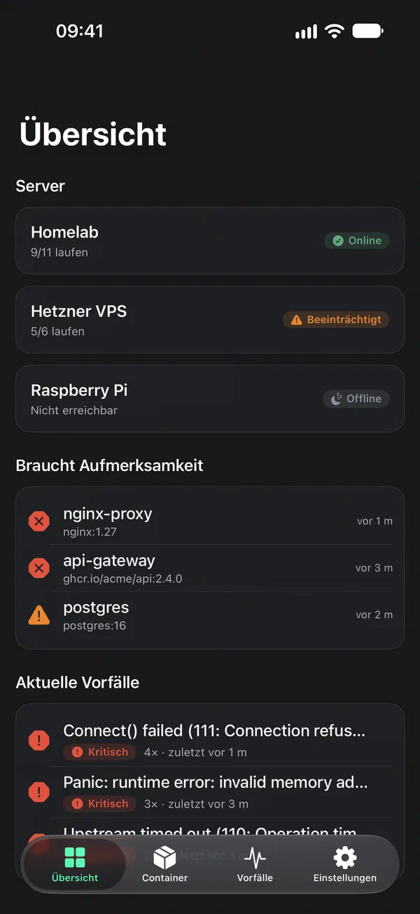Zrzut ekranu DockTrace